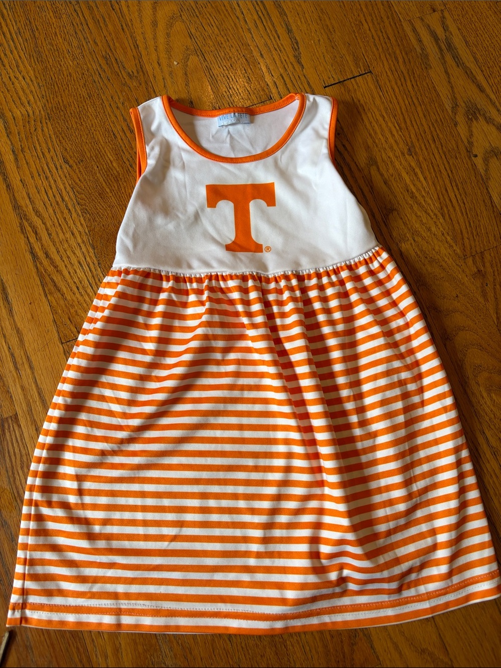 University of Tennessee Girls' Orange & White Striped Tank Dress
